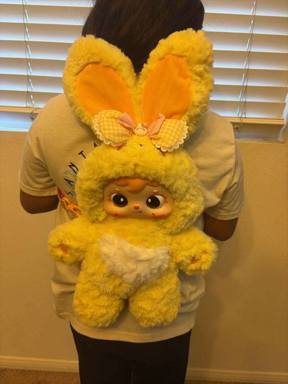 Samuel Plush Backpack Yellow Bunny